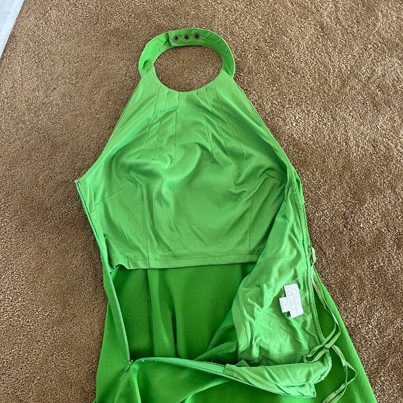 Jessica Simpmson short lime green dress, size 4 - Picture 7 of 9